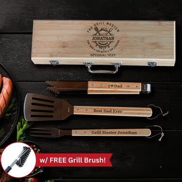 Premium Grill Gift - The Grill Master, The Man, The Myth, The Legend BBQ Set